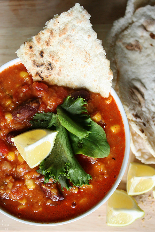 chili con carne, chili non carne, vegan, tortillas, recipe