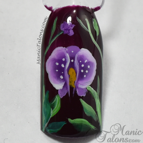 One Stroke Nail Art Orchid