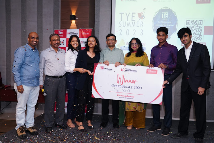 Team Beta winner of TYE along with TiE Hyderabad leadership