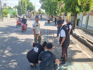 Penandaan Jalan Untuk Pedagang UMKM Kediri di Bulan Ramadan 2024