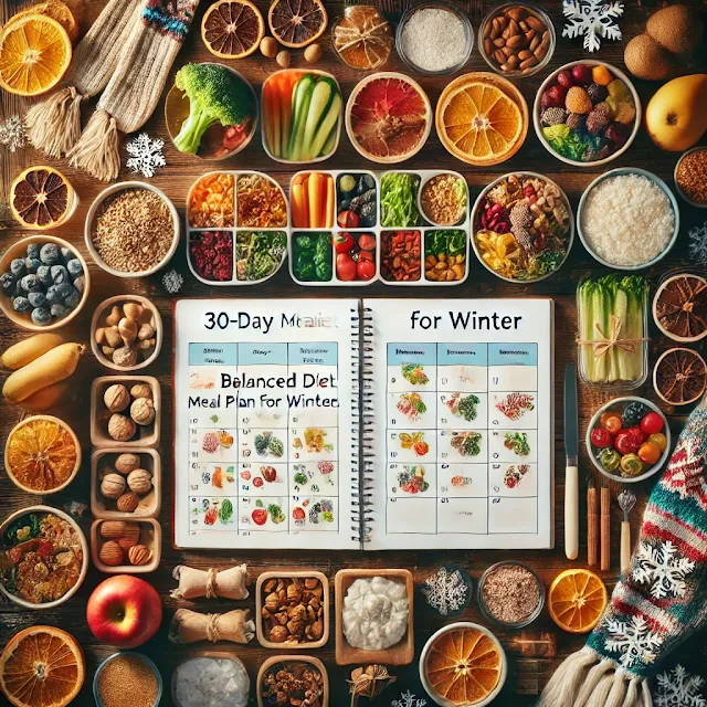 Balanced Diet Foods for Winter in Type 2 Diabetes : 30-Day Meal Plan for Winter