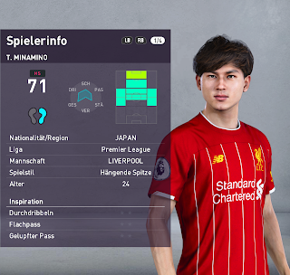 PES 2020 Faces Takumi Minamino by Hasann