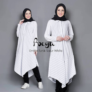 Emilia tunik Salur White 