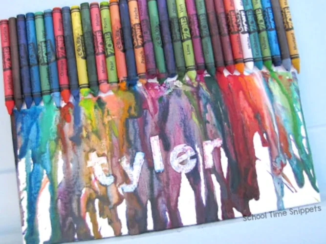 Crayon Drip Art