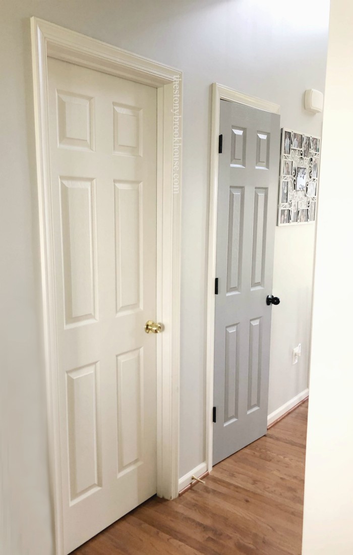 Before and After Painted door and hardware