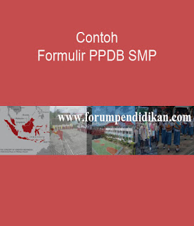 Contoh Formulir PPDB SMP Tahun Pelajaran 2017/2018