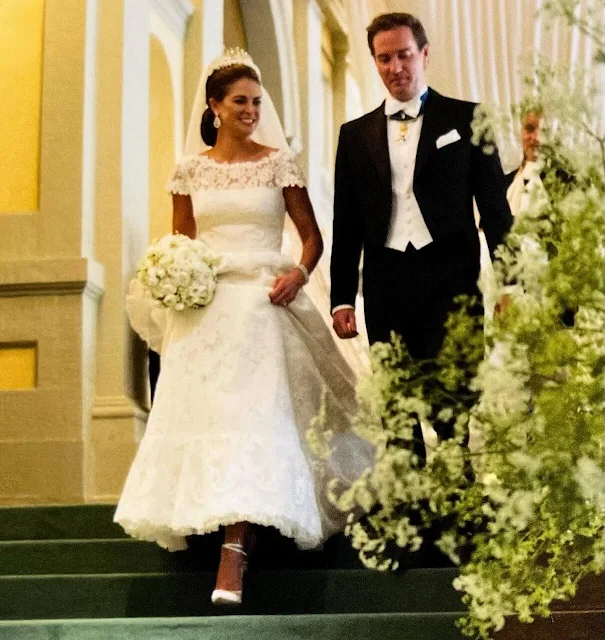 Princess Madeleine and Chris O'Neill got married in Stockholm. Madeleine wore a wedding gown by Valentino