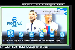 eFootball 2023 PES ISO PPSSPP Update Transfer Best Graphics HD Camera PS5 English Version