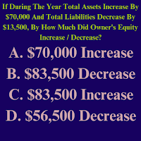 If During The Year Total Assets Increase By $70,000 And Total Liabilities Decrease By $13,500