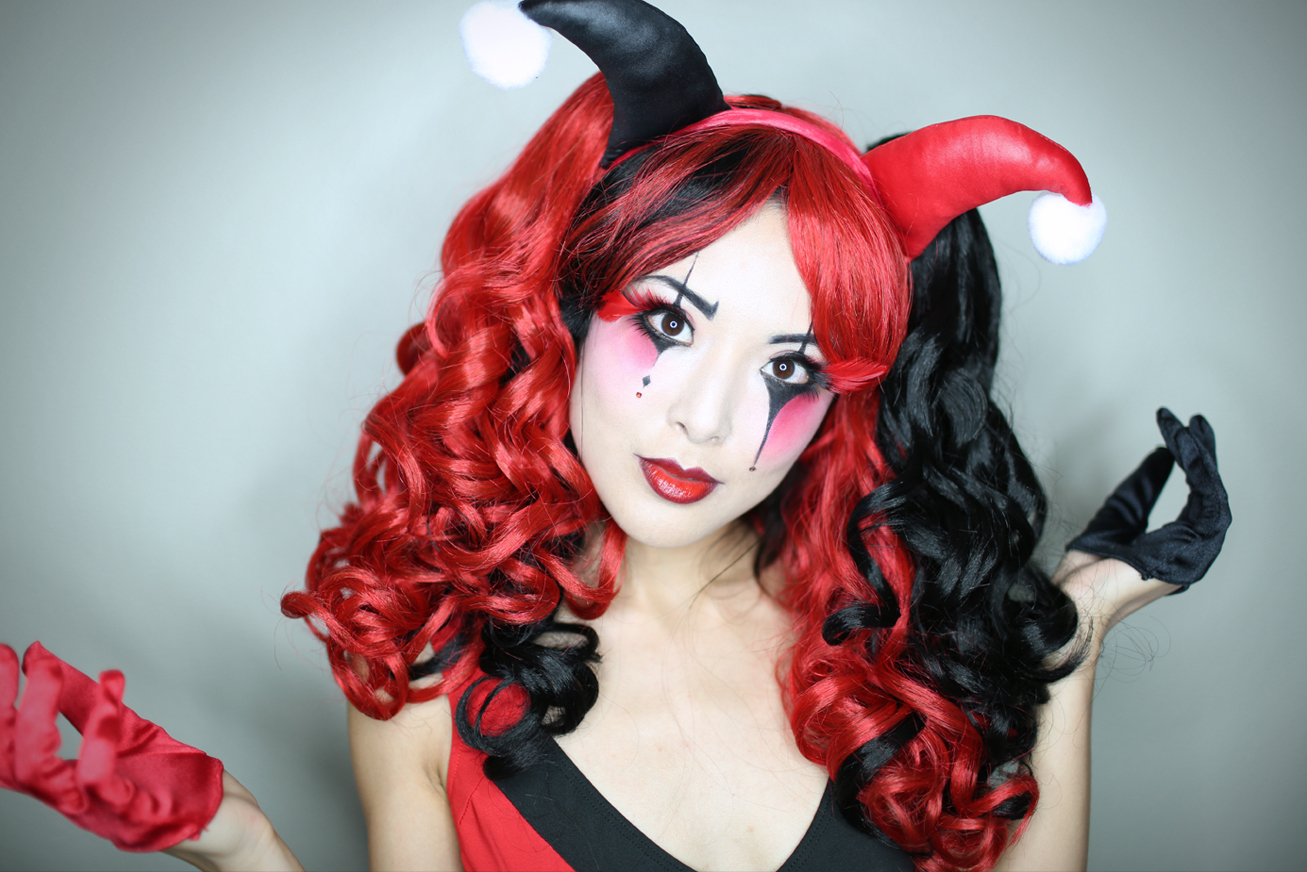 HARLEY QUINN Makeup Tutorial Halloween 2014 From Head To Toe