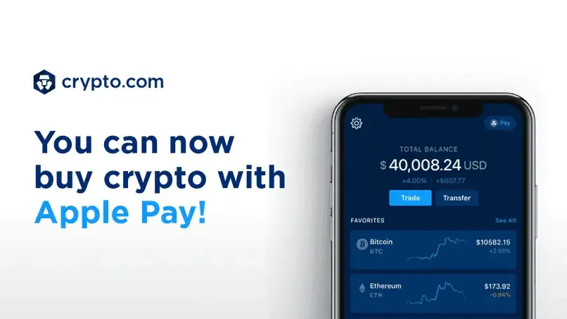 image showing how to by cryptos with apple pay in crypto.com app