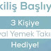 3 Kişiye Oval Yemek Takımı Hediye