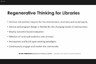 Six steps on regenerative thinking for libraries