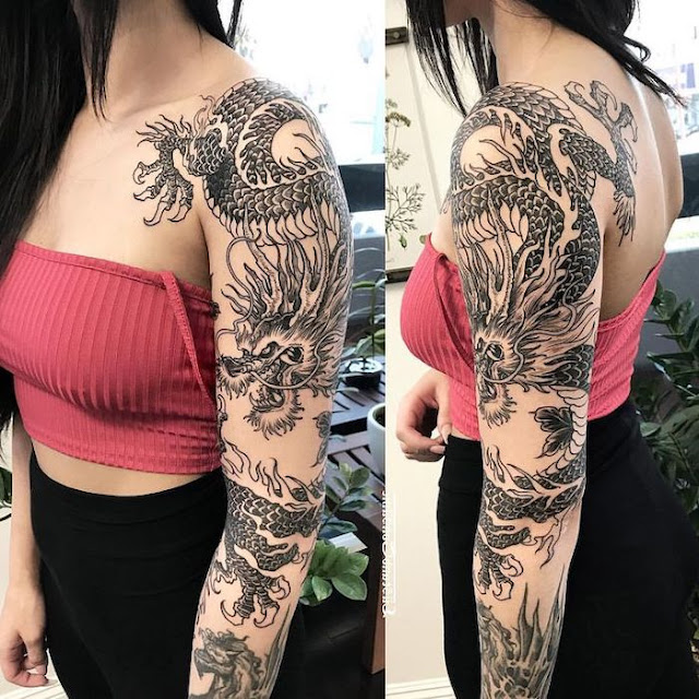 Mangas de tatuagens Japonesas - 20 fotos e modelos femininos