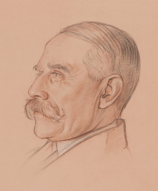 Sir Edward Elgar by William Rothenstein in 1919 (courtesy of the National Portrait Gallery)