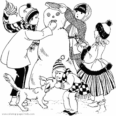 Snowman Family Coloring Pages 