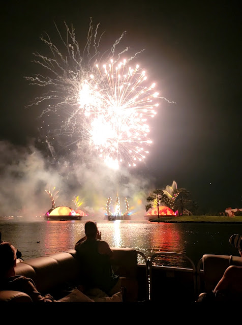 Epcot Fireworks Cruise by  renting pontoon Boats at Disney