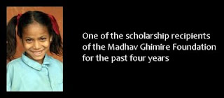 Madhav Ghimiri Foundation scholarship recipient