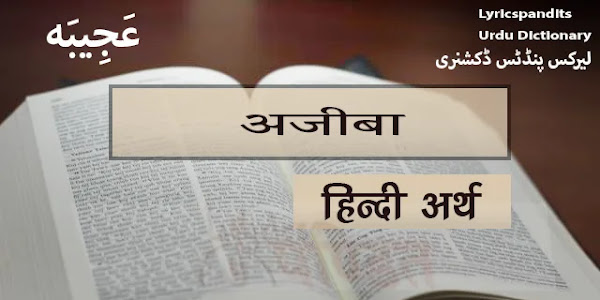 अजीबा का हिंदी में अर्थ, मीनिंग Ajiba Meaning in Hindi English