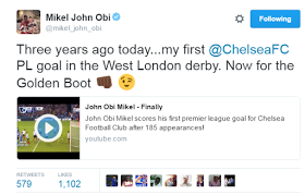 6 goals in 10 years, Mikel Obi says he wants to be the highest goalscorer in EPL this season