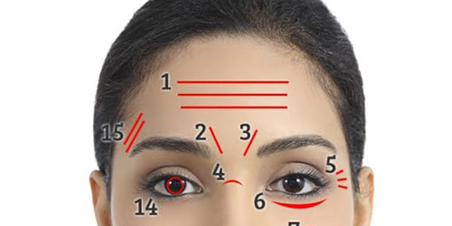 Las lineas y las arrugas del rostro revelan enfermedades y otros problemas corporales