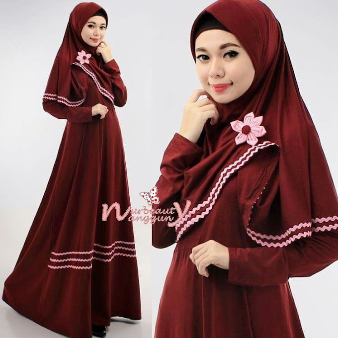 Simple Z Stripe Design Jubah Dress