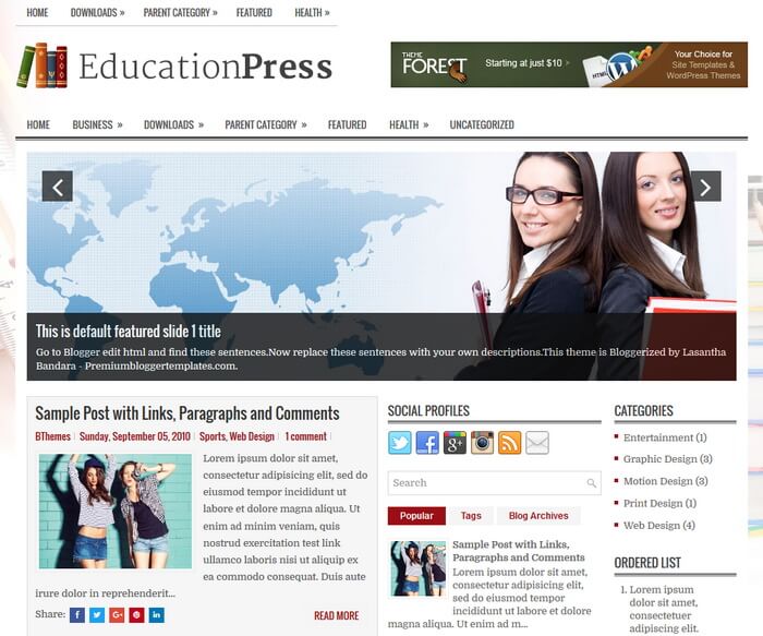 EducationPress EducationPress Blogger Template