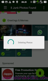 Saya pernah mencoba menjalankan aplikasi foto cleaner ini untuk WhatsApp yang memiliki sekitar 1000 -an gambar dan berhasil membersihkannya dalam waktu sekitar 5 menit. cukup mengesankan bukan? Aplikasi ini gratis, namun Anda hanya dapat menghapus secara otomatis hanya dalam beberapa gambar dalam sekali klik. Jika Anda ingin menghapus lebih banyak gambar, Anda dianjurkan mengundang atau menginvite teman Anda untuk menggunakan aplikasi ini atau menunggu hari.  Jika Anda memiliki WhatsApp, Apa yang sekarang akan Anda lakukan? Magic Cleaner adalah salah satu aplikasi yang saya rasa wajib untuk memilikinya mengingat fungsinya yang cukup berguna. Untuk versi iPhone sepertinya saat tulisan ini dibuat masih dalam pengembangan. Dan perlu Anda ingat bahwa, meskipun gambar WhatsApps tersebut telah dihapus dari kartu memori ponsel kita, thumbnail buram dari gambar tersebut akan tetap eksis dalam log pesan WhatsApp Anda dan Anda harus menghapusnya secara manual, namun masih aman karena memang ukurannya sangat kecil dan tidak akan cukup berpengaruh terhadap ponsel kita.