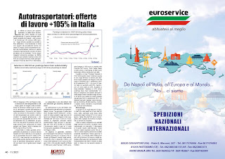 NOVEMBRE 2021 PAG. 40 - Autotrasportatori: offerte di lavoro +105% in Italia