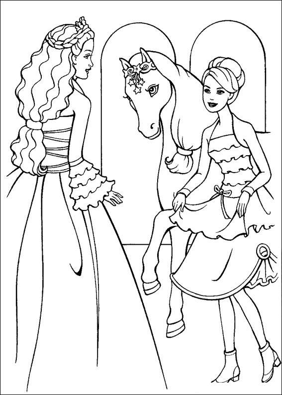 Free Coloring Sheets Of Barbie 7