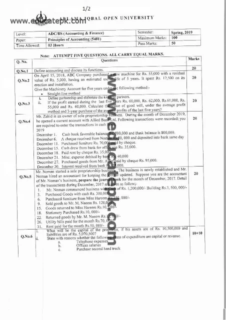 aiou-bs-accounting-finance-old-papers-download