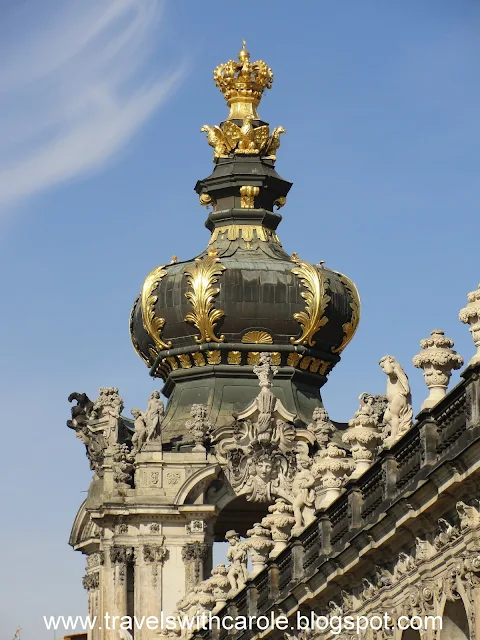 architectural detail of the Zwinger in Dresden, Germany