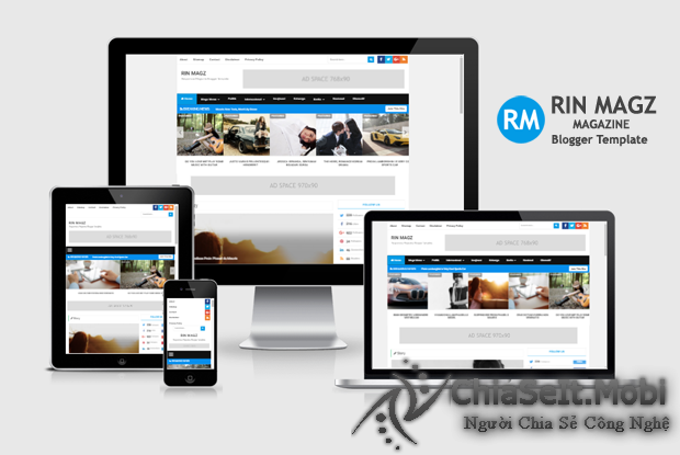 Rin Magz Responsive Magazine Blogger Template