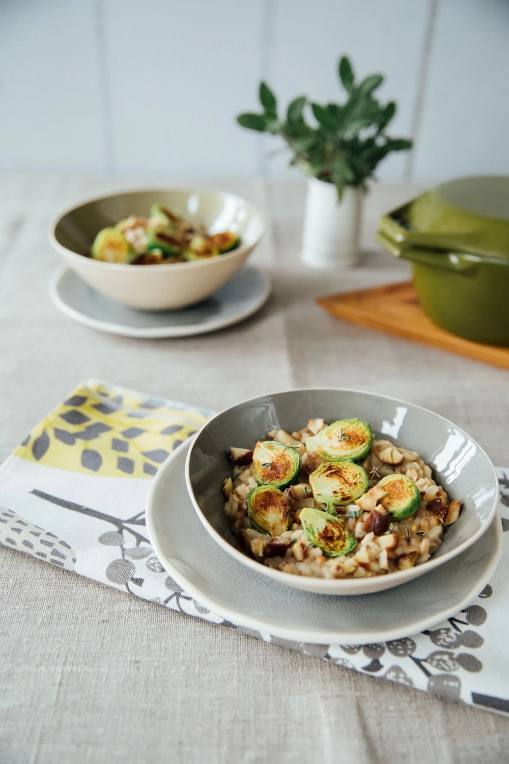 Brussel Sprout, Chestnut And Sage Risotto (vegetarian/vegan)