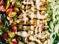 CHICKEN SHAWARMA SALAD WITH TAHINI DRESSING #food