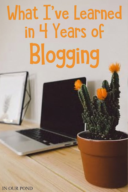 What I've Learned in 4 Years of Blogging // In Our Pond // free printables // recent posts // top 10 printables // blogging statistics // news // recent content // blog birthday