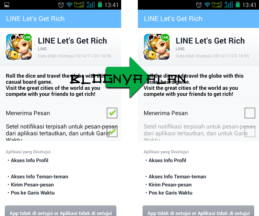 Cara Menonaktifkan Notifikasi Send Clover Get Rich. Menonaktifkan Notifikasi Clover.