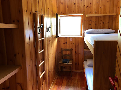 Two-person room at Rifugio Calvi.