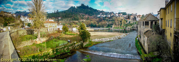 Panorama of the junction of  the river Alva and the river Ribeir