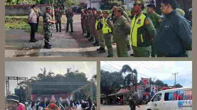 Babinsa Koramil 0621-21/Kemang Melaksanakan Kegiatan Pengamanan Kampanye di wilayah Binaan.