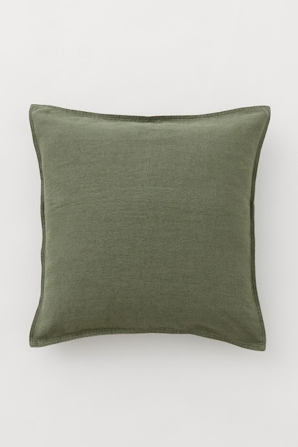 green linen pillow covers