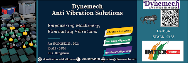 As leaders in the manufacture and supply of anti-vibration mounts, vibration isolation, and shock absorption products, we cordially invite you to explore our cutting-edge solutions at IMTEX FORMING 2024. Our team will be at Stall C123 in Hall 3A, showcasing the latest innovations that can enhance the performance of your machinery