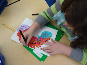 Chameleons kids art project