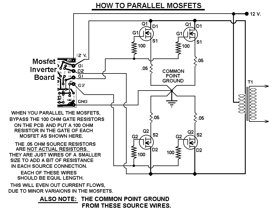 1000 Watt Power Inverter Schematic | Diagram for Reference