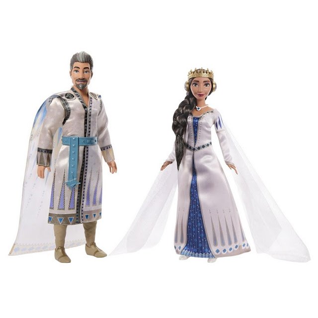 Poupées Disney Wish : Roi Magnifico et Reine Amaya hors coffret.