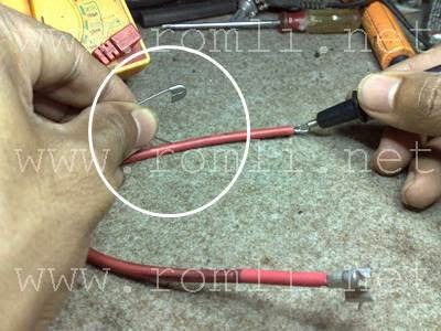 Cara mengetahui letak kabel yang putus menggunakan peniti