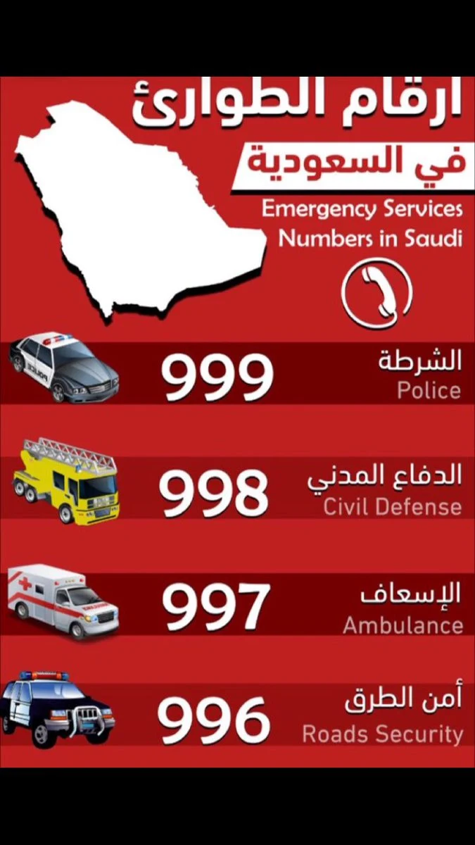 أرقام الطوارئ السعودية