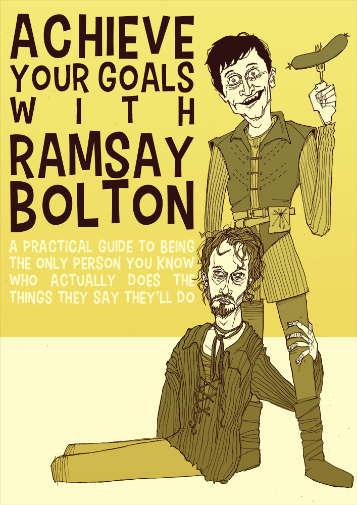 poster art Game of Thrones Rmasay Bolton and Reek drawing