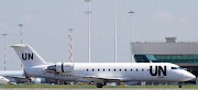 A United Nations plane crashed while trying to land at the airport serving . (bombardier crj )