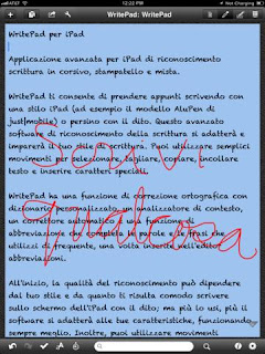 WritePad in Italiano per iPad.